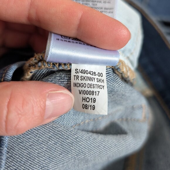 Gap True Skinny Sky High rise jeans indigo size 24 petite - Picture 15 of 16